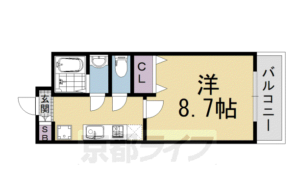 リノ若宮(1K/1階)の間取り写真