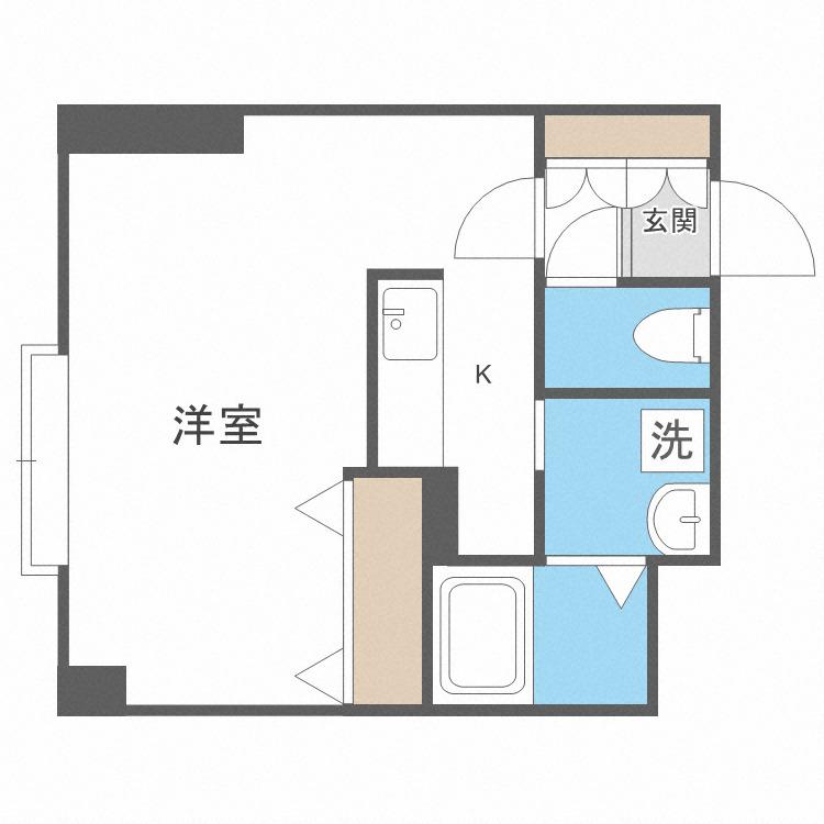KS STAGE ASAHIMACHI(1K/5階)の間取り写真