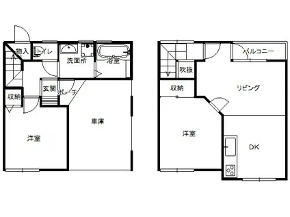 カサデオーク(2LDK/2階)の間取り写真