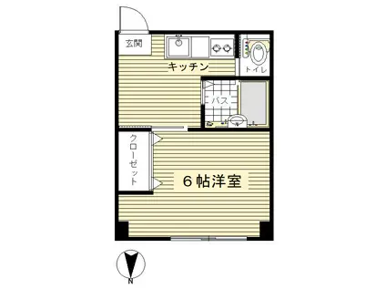 十条銀座商店街会館(1K/3階)の間取り写真