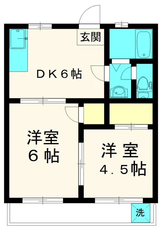 井蔦コーポ 2階階 間取り