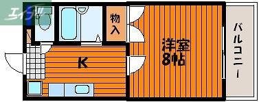 ベルシオンSHIMADA(1K/3階)の間取り写真