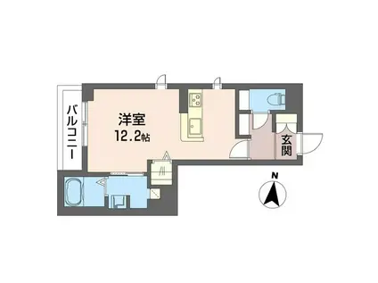 相鉄本線 大和駅(神奈川) 徒歩6分 3階建 新築(ワンルーム/2階)の間取り写真