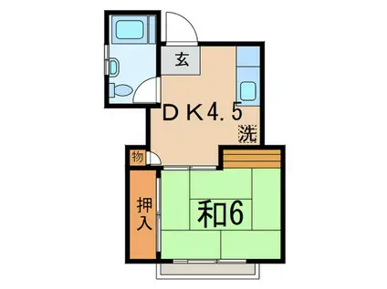 滝澤ビル(1DK/4階)の間取り写真
