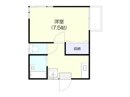 メゾンドール成田(1K/1階)の間取り写真