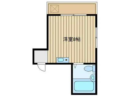 マンション藍(ワンルーム/2階)の間取り写真