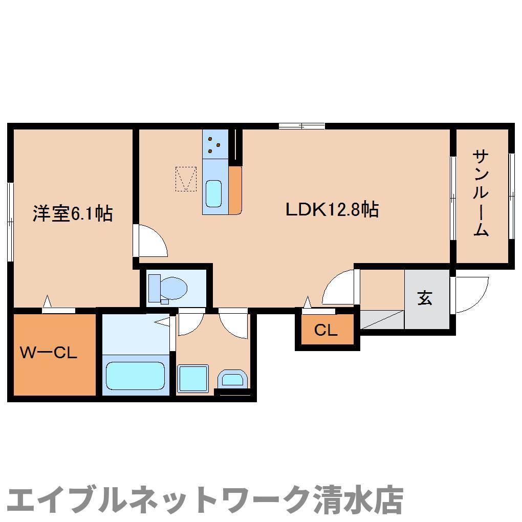 カーサ・ディスパシオ(1LDK/1階)の間取り写真