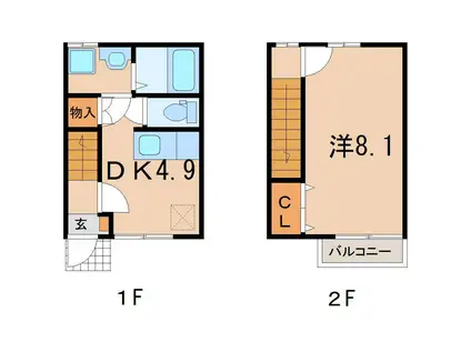 アーバンハウス太田II(1DK/1階)の間取り写真