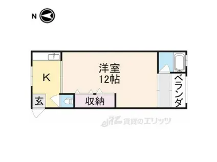 グランコート2番館(1K/2階)の間取り写真