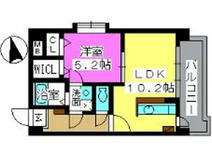K313FUKUOKA(1LDK/7階)の間取り写真