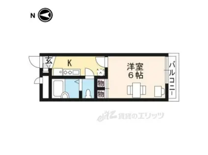 レオパレス御所西(1K/1階)の間取り写真