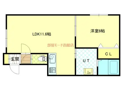 クローバーライフ昭和(1LDK/2階)の間取り写真