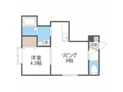 アクア18(1LDK/3階)の間取り写真