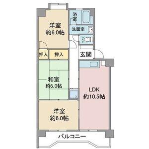 レジデンス・オーミ(3LDK/5階)の間取り写真