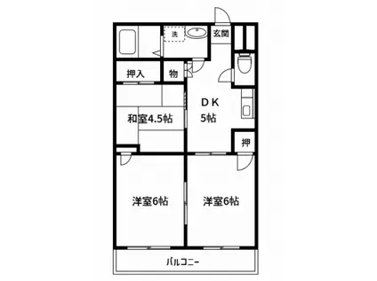 TERRA21(3DK/2階)の間取り写真