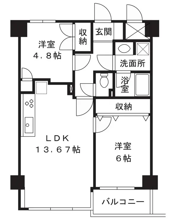 琳和サニーコート 3階階 間取り