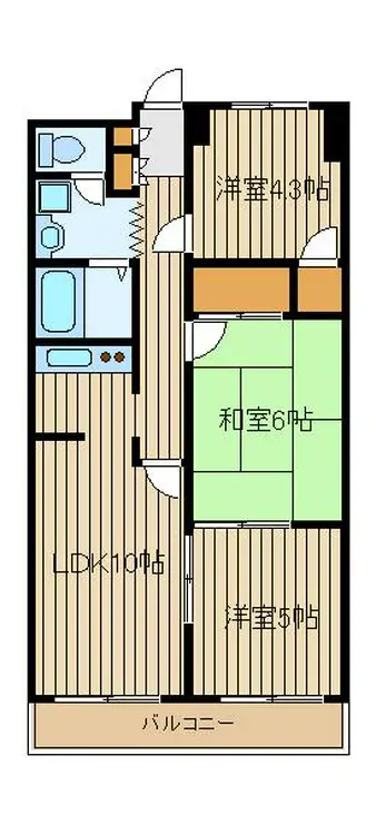 パールハイムサクライ 1階階 間取り