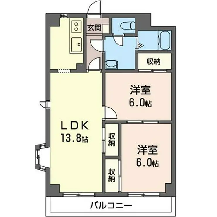 アベニューすみれが丘 2階階 間取り