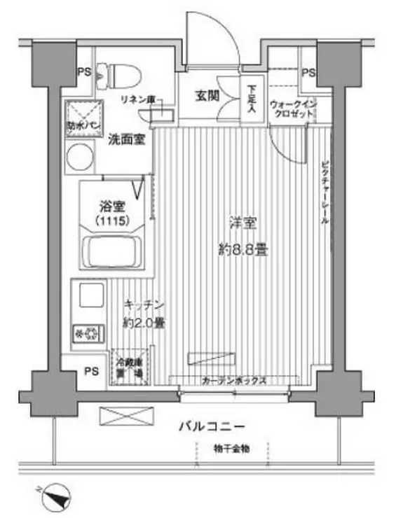 ヒューリックレジデンス茗荷谷 4階階 間取り