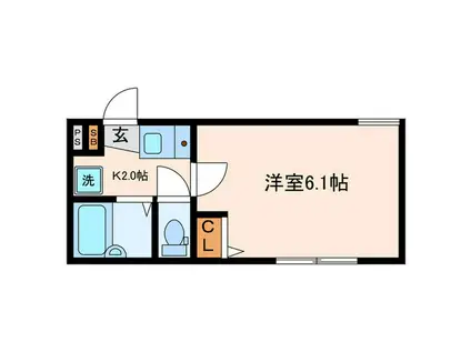 DO LA TOUR(1K/1階)の間取り写真