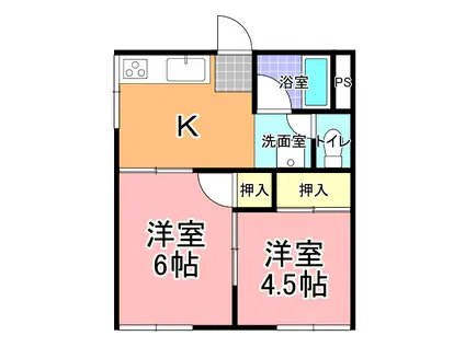 HINATA(2K/1階)の間取り写真