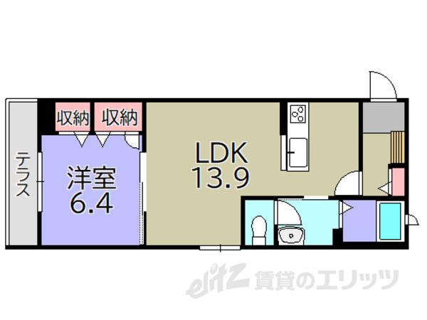 アーバンプロムナードIII(1LDK/1階)の間取り写真
