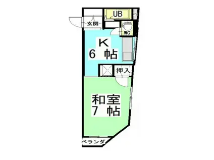 サンコーポ医大(1K/4階)の間取り写真