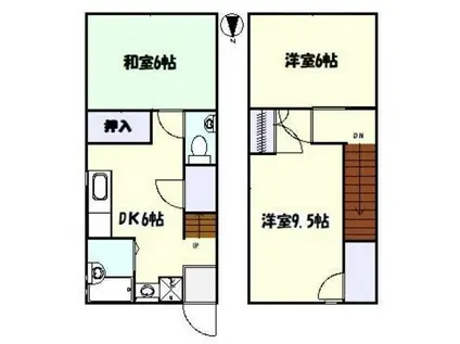 メゾンハウス(3DK/2階)の間取り写真