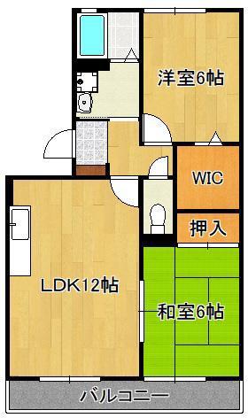 リバーフィールドII(2LDK/3階)の間取り写真