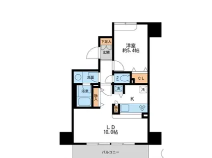 ウィルテラス千葉中央(1LDK/4階)の間取り写真