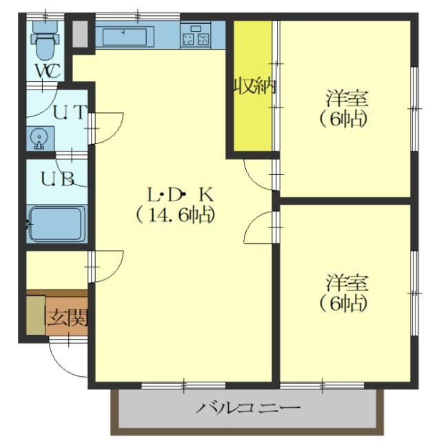 アーバンライフアネックス(2LDK/1階)の間取り写真