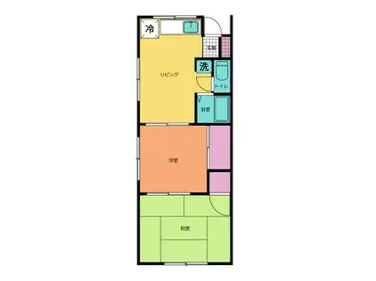 津田沼ビル(2DK/3階)の間取り写真