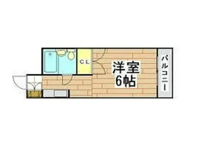 清陽軒ビル(ワンルーム/4階)の間取り写真