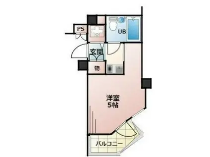 ワコーレ花小金井(1K/6階)の間取り写真