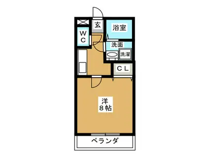 パールマンションVI(1K/2階)の間取り写真