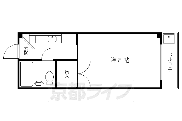 ロイヤルコーポタカハラ(1K/4階)の間取り写真