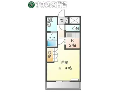 エンプレスK(1K/2階)の間取り写真