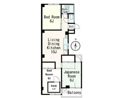 BCASA所沢下山口RE-BORN(3LDK/2階)の間取り写真