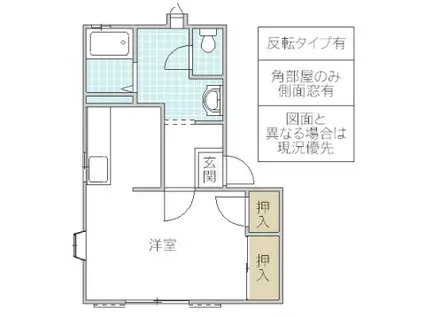 YKハウス大穂(ワンルーム/1階)の間取り写真