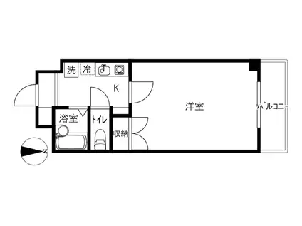 メゾン一刻(1K/1階)の間取り写真