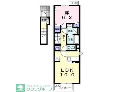 AI-HIGHTSIIA(1LDK/2階)の間取り写真