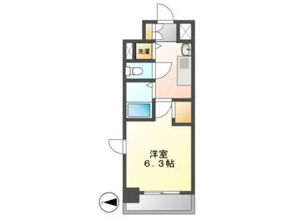 プレサンス金山グリーンパークス(1K/3階)の間取り写真