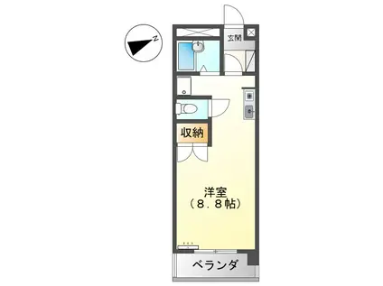 ツインパル21(1K/3階)の間取り写真