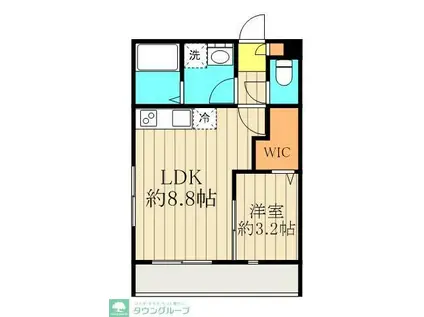 リーヴェル新小岩プレミオ(1LDK/1階)の間取り写真