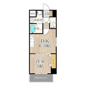 R-IIコート(1DK/8階)の間取り写真