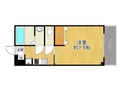 SUN AVANCE(1K/1階)の間取り写真