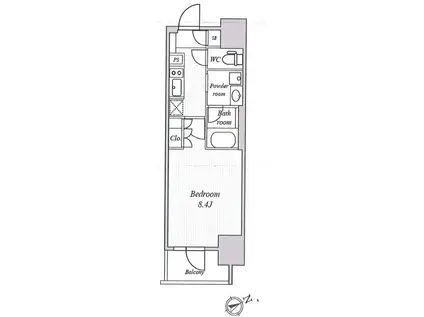 THE PLACE KOMAGOME(1K/6階)の間取り写真