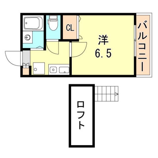 グラシア高丸(1K/2階)の間取り写真
