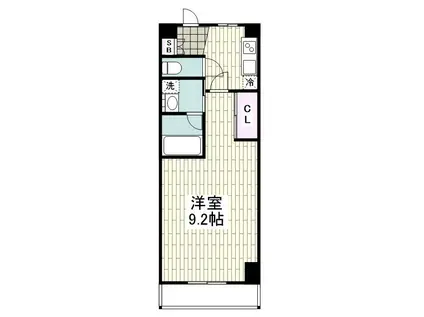 ケイ湘南III(1K/4階)の間取り写真