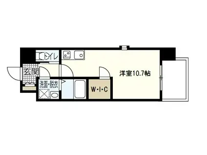 TREE TERRACE平和公園(ワンルーム/3階)の間取り写真